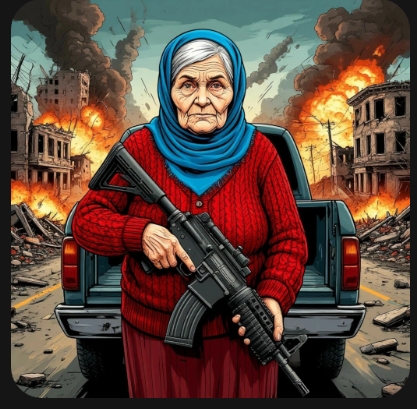 Grandma with machine gun: Apocalypsis